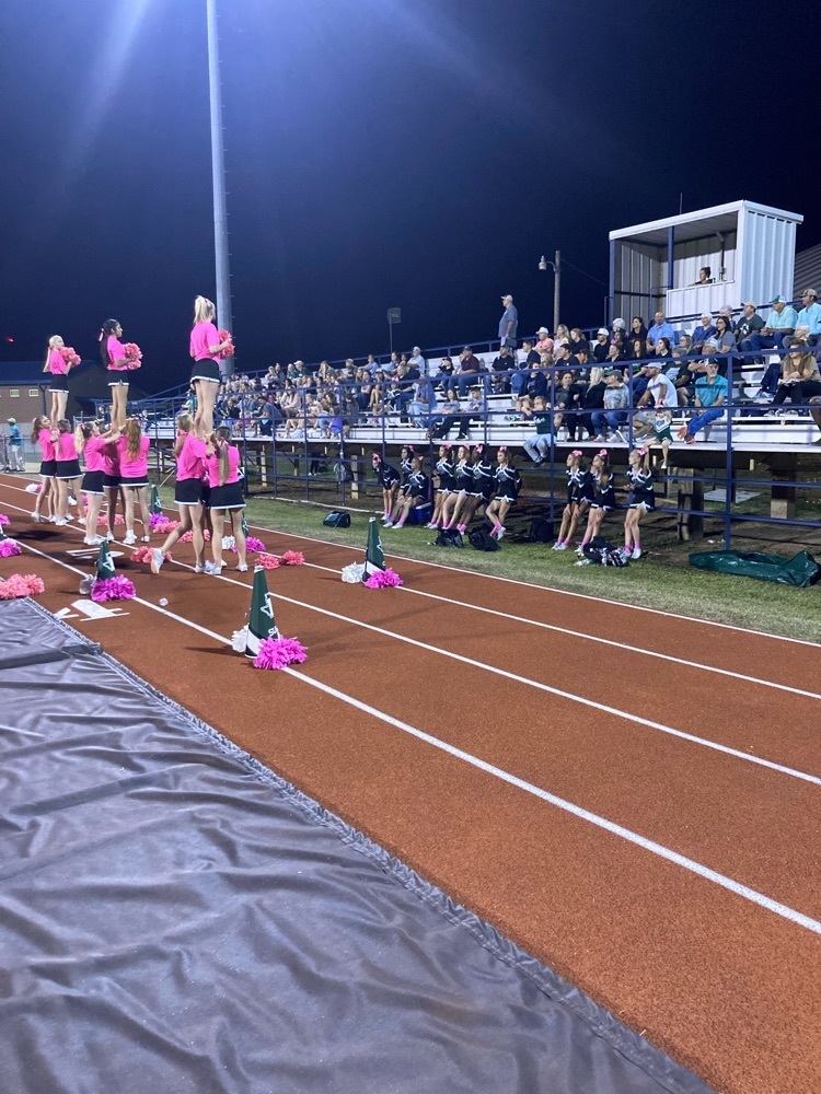 Panther and Cougar Cheer combine to show good sportsmanship!