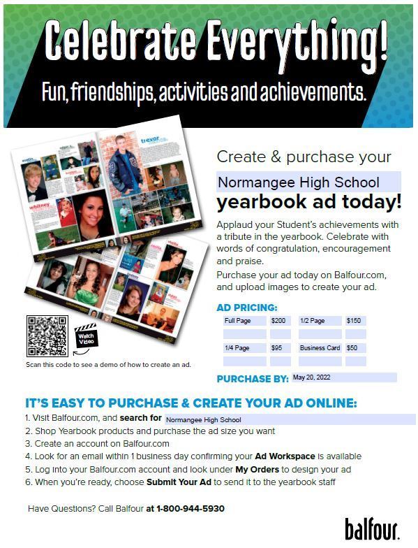 Yearbook Senior Ads Flyer